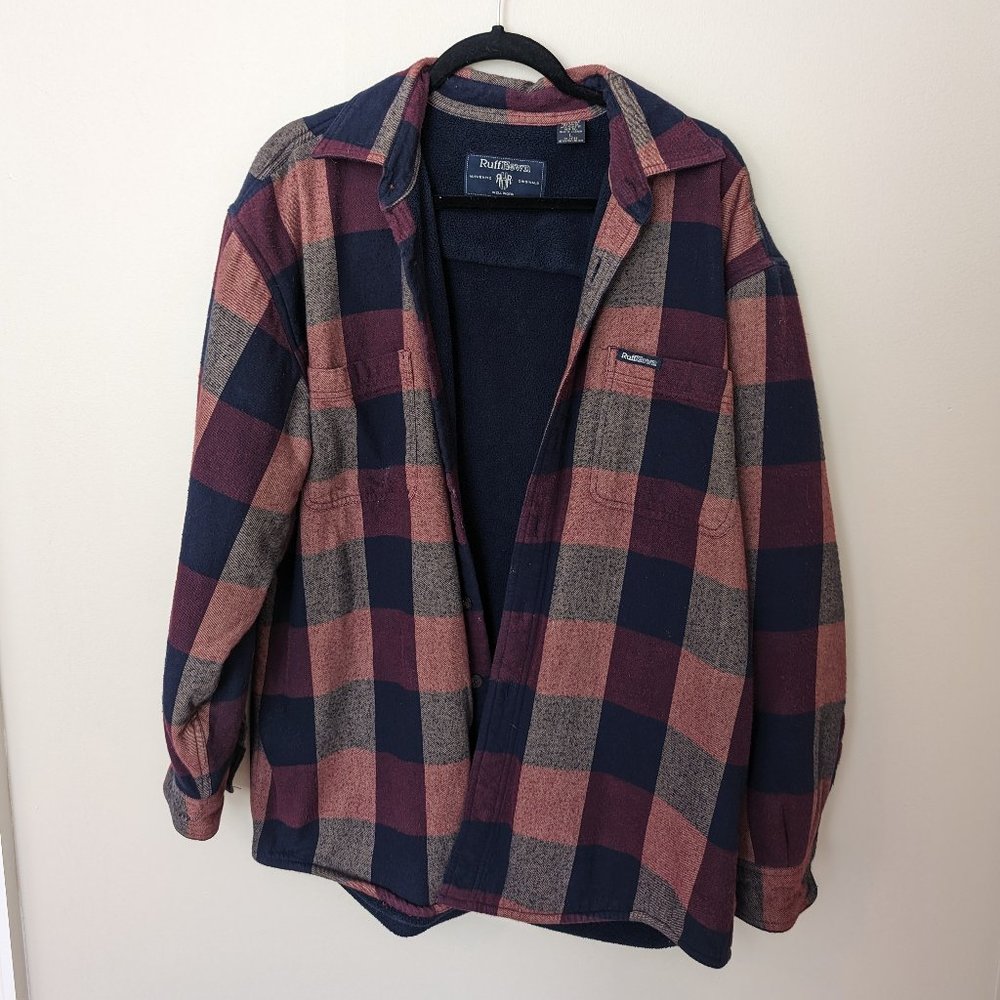 Ruff Hewn Jackets and Coats | Men's Large Plaid Jacket Button Up